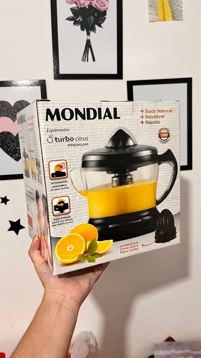 Espremedor de frutas Mondial Turbo Citrus Premium na caixa